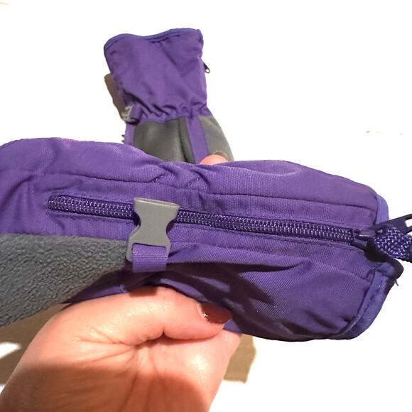 Head Purple Waterproof Snow Mittens Toddler Girls S Small - Picture 6 of 6